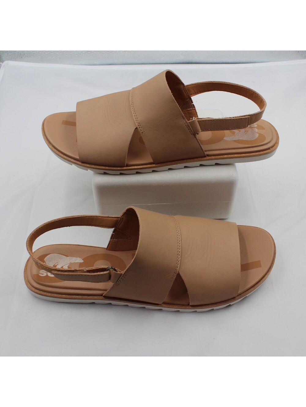 Sorel Women's Size 10 Ella II Slingback Sandals - Honest Beige/Sea Salt